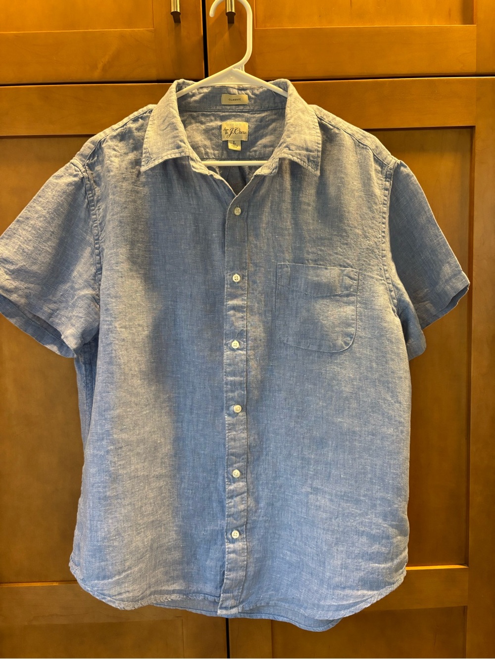 J Crew chambray linen men’s shirt